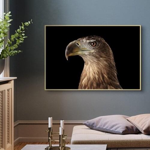 Black White Wild Eagle Animals Nordic Canvas Painting Posters and Prints Cuadros Wall Art Picture for Living Room Home Decor