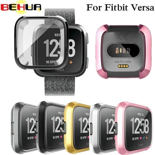 New Ultra-thin Soft Plating TPU Case Cover For Fitbit Versa Full Protection Silicone Cases wearable devices Smartwatch Protector