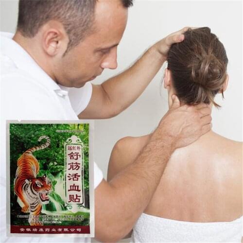 Analgesic Plasters Tiger Muscle Massage Relaxation Self-heating Herbs Patch for treat neck/shoulder/elbow and wrist Joint pain