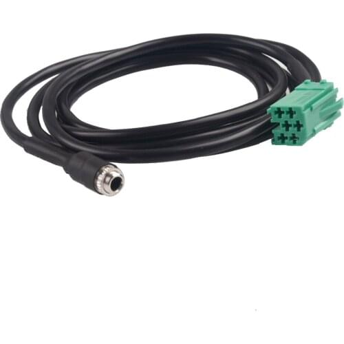 Aux Cable Adapter Mini ISO 3.5mm Female Jack Cable For Renault Clio Megane Scenic 2005-2012 Radio CD Player