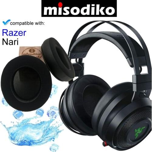 Misodiko Replacement [Upgraded Cooling Gel] Oval Ear Pads Cushion - for Razer Nari Ultimate 7.1 Wireless / Wired Gaming Headset