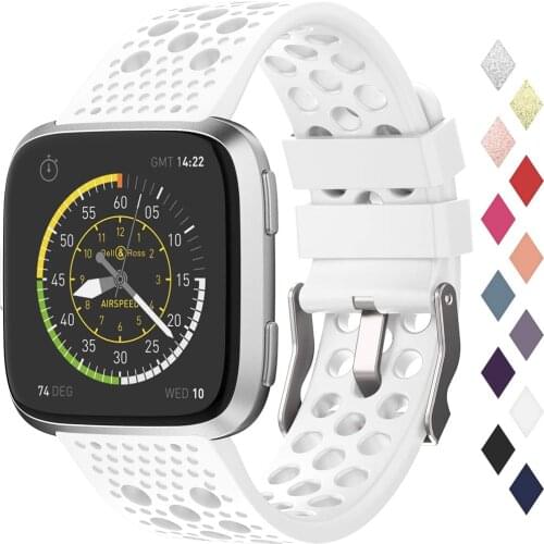 Sport Bands Compatible with Fitbit Versa 2/Versa/Versa Lite/SE, Waterproof Breathable Wristband Accessories for Fitbit Versa