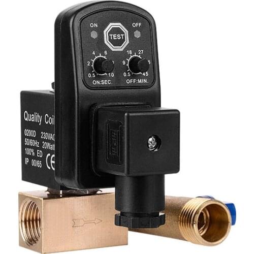 Water auto drain solenoid valve 1/2“ timer controlled 220V 24V for Air compressor gas tank