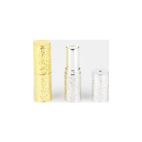 10/30/50pcs Golden carved Empty Lip Gloss Tube Container, Plastic Gold Lipstick Bottle, DIY Refillable Lipgloss Tubes