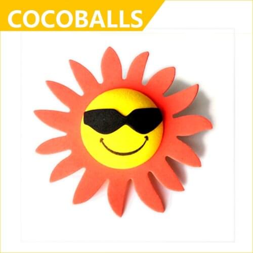 10pcs/lot cocoballs red-sun car antenna toppers eva foam ball