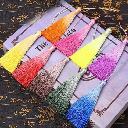 10PCS Gradient Color Silk Tassel Charms Pendant Necklace Earrings Findings Tassels for Jewelry DIY borlas de Materials