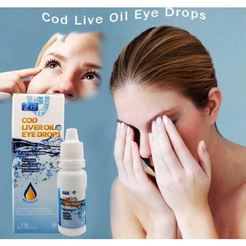 15ML ZB Cod Liver Oil Eye Drops Suitable For Dry Eyes,Itchy,Asthenopia Detox Sterilization Treat Pink Eyes Protect Eyesight