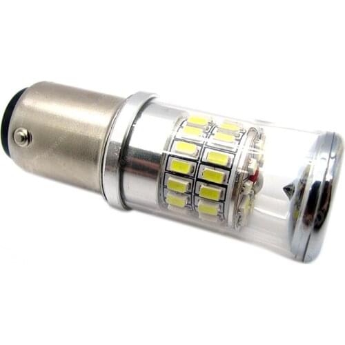 2Pcs 3014 chip Bright White 6000k 48SMD 1157 Car Brake Tail Light Reflector Mirror Design Replacement Bulbs