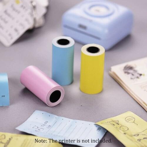 3 Roll Thermal Paper Roll Direct Thermal Printer Paper with Self-adhesive 57*30mm for PeriPage A6/A8 for PAPERANG P1/P2 Printer