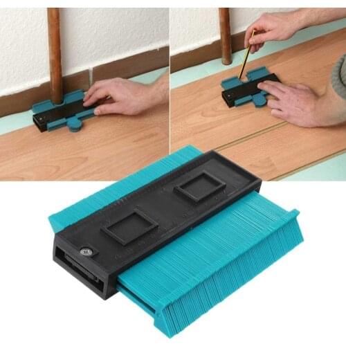 5inch Contour Profile Gauge Tiling Laminate Tiles Edge Shaping Wood Measure Ruler ABS Contour Gauge Duplicator 14.6 x 10.5cm