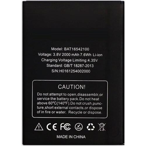 For Doogee X9 MINI Battery 5.0inch BAT16542100 Bateria Batterij Accumulator 2000mAh