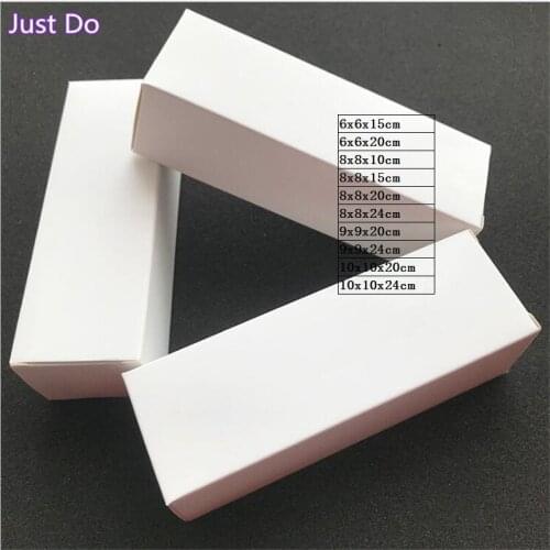 8*8*20cm white paper box blank white paper packaging boxes Gifts Packaging Box Carton Paperboard Wedding Party DIY Packing box