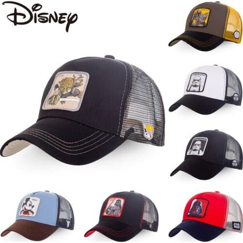 New Brand Anime Star Wars Mickey Snapback Cotton Baseball Cap Men Women Hip Hop Dad Mesh Trucker Hat Dropshipping