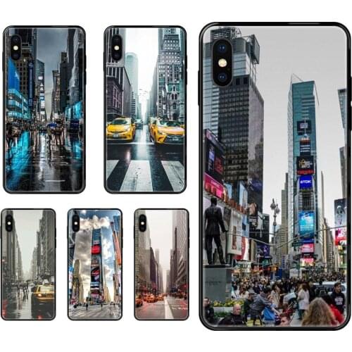 Tpu Black Soft Black Phone Case For Huawei Honor Play V10 View Mate 10 20 20X 30 Lite Pro Y3 Y5 Y9 Nova 3 3i Pro New York City