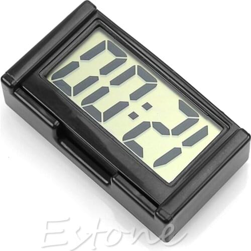 Interior Car Auto Desk Dashboard Digital Clock LCD Screen Self-Adhesive Bracket clock