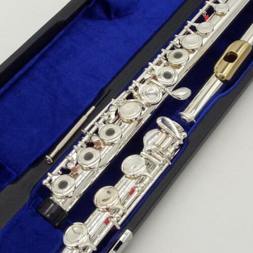 De Xi Flute 300 Series Silver Plated Flute Gold Plated Lip Plate Flutes 311 312 321 322 361 362 371 372 381 382 B Leg Open Close