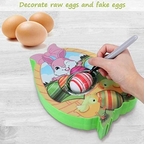 Drawing Board Exquisite Bunny Pattern Plastic Easter Egg Decorating Coloring Pad for Child