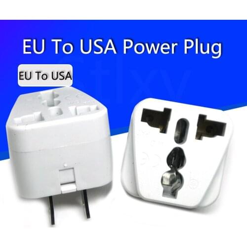 EU Europe To USA US UK Charger Power Plug Adapter Converter Wall Plug Home drop