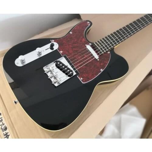 Factory custom shop Newest Custom black left-handed tl Electric Guitar body is hemmed front and back Free shipping in stock 62