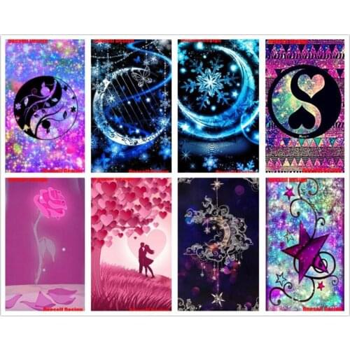 Popular 5d diamond painting full square moon and star diy diamond embroidery sale rhinestone pictures paintings from diamonds