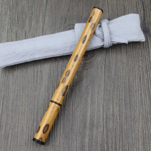 ChinaTraditional Manual Bamboo + Blackwood Rimmed Signature Pen Neutral color Roller Pen For Business Office as Luxury Gift
