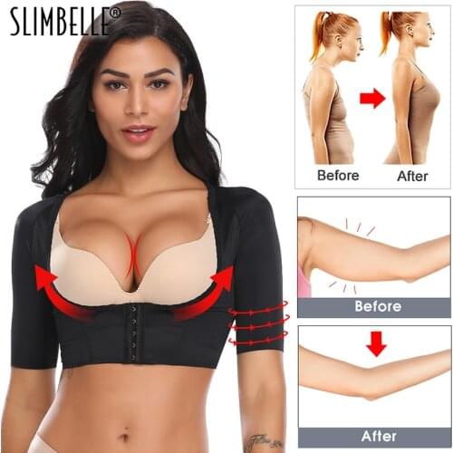 Upper Arm Compression Sleeves Post Surgery Top Body Shaper for Women Posture Corrector Crop Top Arm Shaper