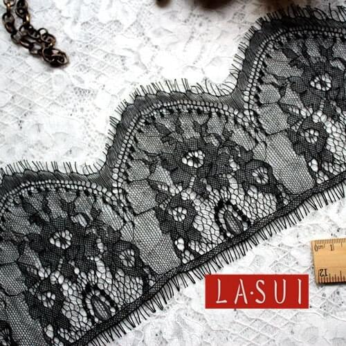 LASUI 2017 new 12 cm*3m=1 lot Exquisite unilateral eyelash lace trim lace accessories DIY dress skirt0069