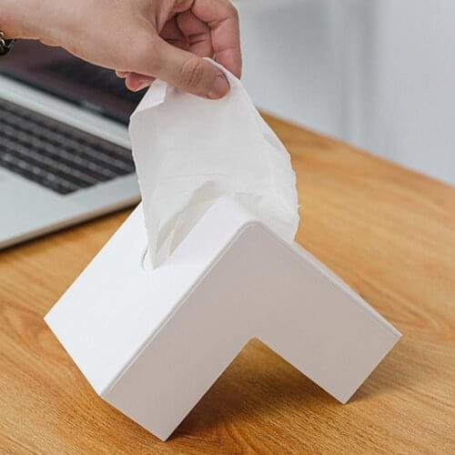 80%HOTNordic Right Angle Desktop Napkin Paper Storage Case Tissue Box Holder Organizer