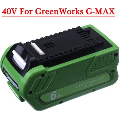 40V 6000mah Li-ion Rechargeable Battery For Creabest 200W GreenWorks G-MAX GMAX 29462 29472 20262 29282 power tool battery