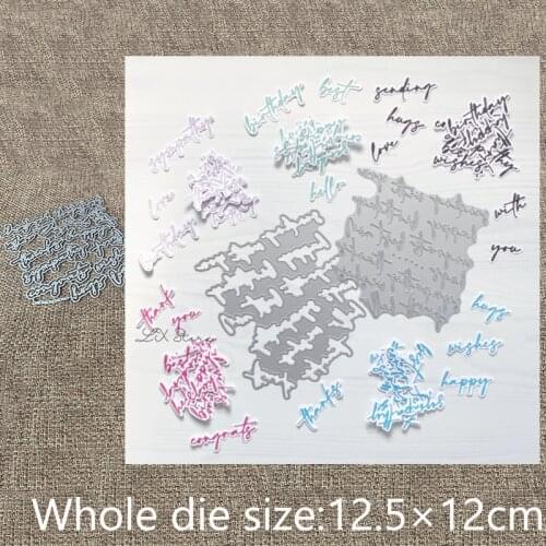 XLDesign Craft Metal Cutting Dies stencil mold Many Sentiments Coverplate scrapbook Album Paper Card Craft Embossing die cuts