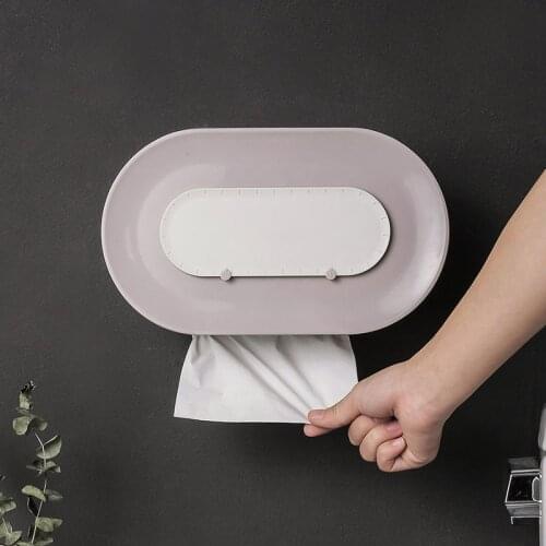 Multi - functional Push-button three-grid wall-mounted dustproof paper towel box tissue box 24*12.9*14cm