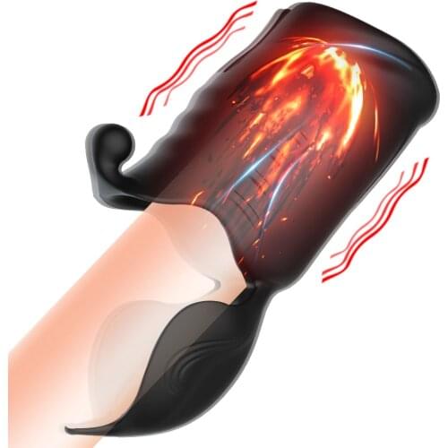 New Blowjob Male Masturbator for Men Penis Delay Trainer Penis Vibrator Ring Automatic Oral Climax Glans Massager Pussy Sex Toys