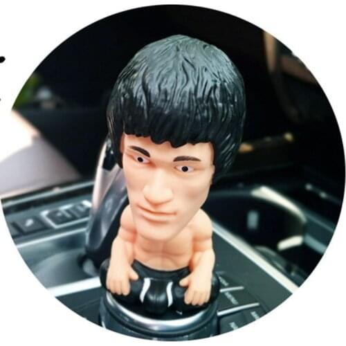 NEW 12.5cm Bruce Lee Figure Toy Wacky Wobbler Action Figures Doll With Base Car Decoration