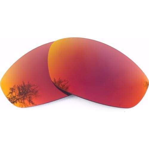 Orange Red Mirrored Replacement Lenses for Whisker Sunglasses Frame 100% UVA & UVB Anti-Reflective