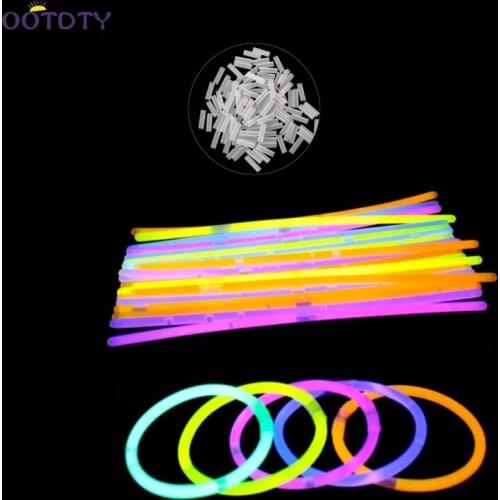 100pc Multi Color Light Sticks Glow Fluorescence Sticks Bracelets Necklaces Neon Party Supplies Luminous Decoration Light Up Toy