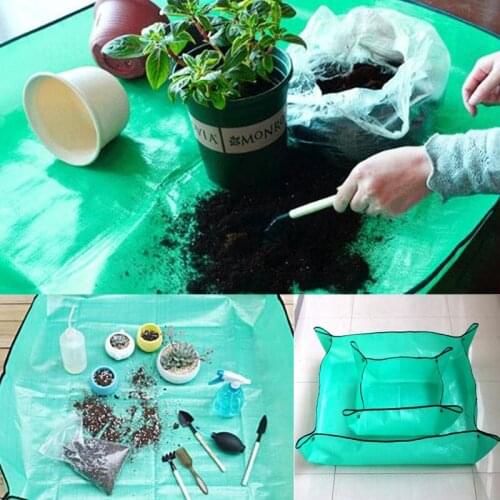 Garden Work Cloth Anti Dirty Gardening Transplanting Pot Pad With Buckle Mini Garden Grafting Trays For Indoor Garden Plant Care