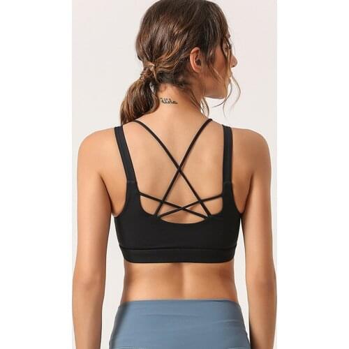 Sexy Women Sport Yoga Bra Beauty Back Solid Fitness Crop Top For Women Gym Wear Workout Hollow Out Breathable Running Top