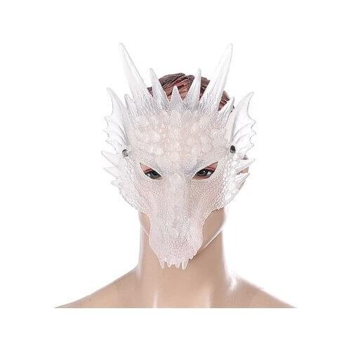 CosDaddy Halloween Party Cosplay Props Horror Mask 3D Silicone Dragon Mask