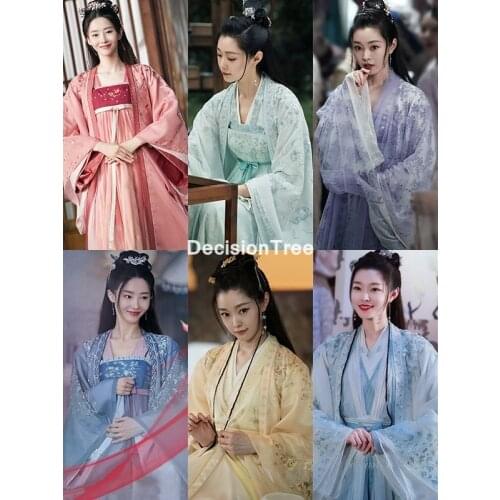 2021 tv play hanfu my heroic husband traditional chinese hanfu dress for women chiffon folk dance costumes female tang suit