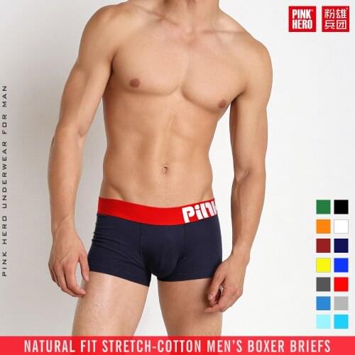 8 Colors Sexy Men Boxers Popular Plus Size Underwear Breathable Cotton Spandex Underpants Panties Solid Man Shorts Boxers