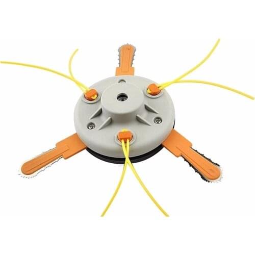 SHGO HOT-Universal Trimmer Head Line Straight Shaft for Husqvarna for Roybi M10X1.25 Grass Trimmer Head Replaceable Garden Head