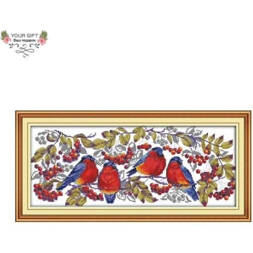 Your Gift DA033 14CT 11CT Counted and Stamped Home Decor Red Covered With Branches Needlework Needlepoint Cross Stitch kits