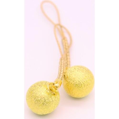 Japanese Suikinkutsu Water Sound Wrinkle Gold Siliver Bell Pray Omamori Smart Phone Strap Decor Guard Keychains Keys Bag Decor