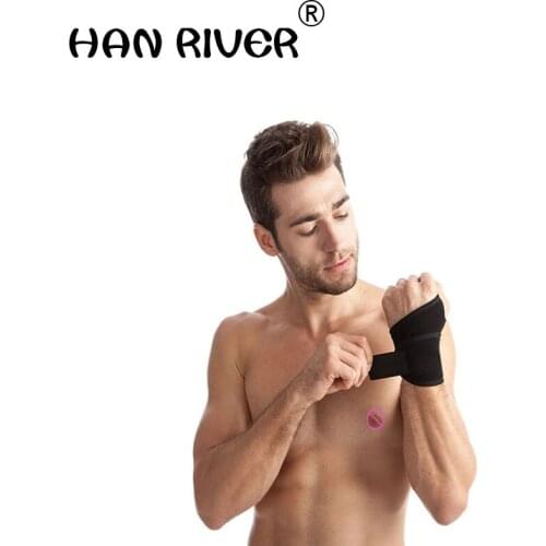 Body guards dew thumb around freely adjust wristbands gauntlets sprain gear power band J2250