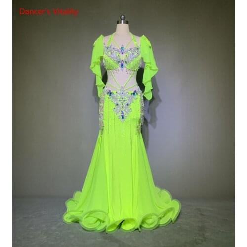 Belly Dance Professional Competititon Clothes Suit for Women Bellydancing Stage Wear Suit High-End Custom Oriental Dance Outfit