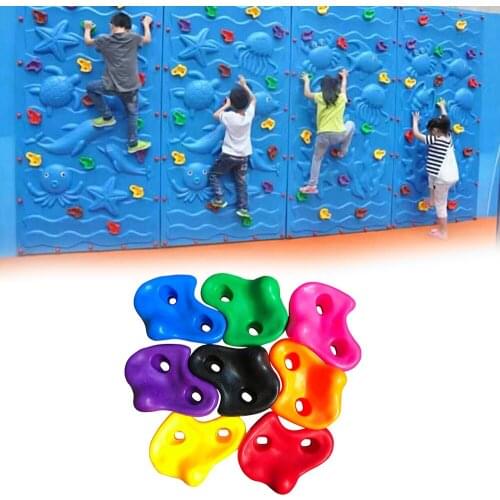 10pcs Mixed Color Small Size Climbing Rock Kids Outdoor Climbing Wall Supplies Thicken Grip Fun Climbing Play Toy For Children