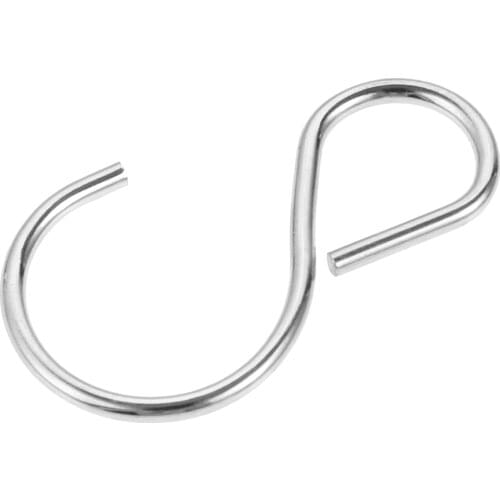 10pcs S-Hook Bathroom Metal S Type Kitchen Bedroom wardrobe office Hooks Stainless Steel Super Load-Bearing ornaments durable