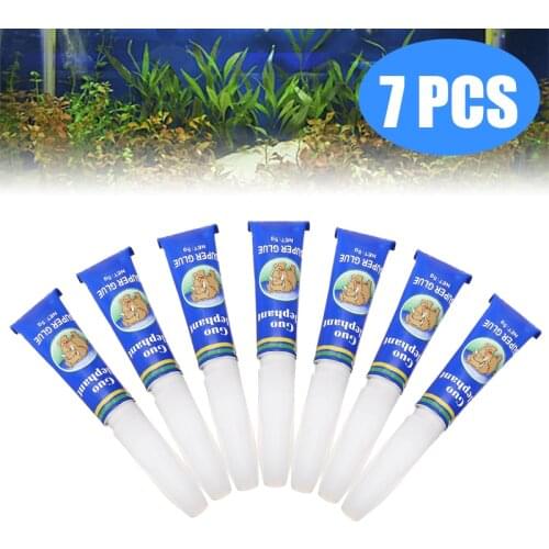 7pieces Multi-use Aquarium Moss Glue Water Plant Coral Frags Instant Adhesive Glue Ornaments Fixed To Under Water Glue
