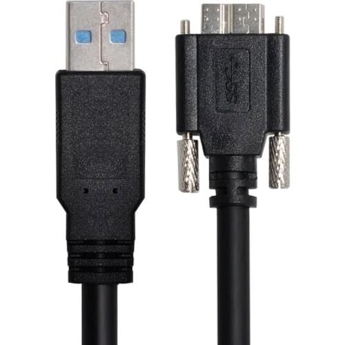 8M 5M 3M 1.2M USB 3.0 Micro B Cable A Male to USB 3.0 Micro B Male with Mount Panel Screws for Camera