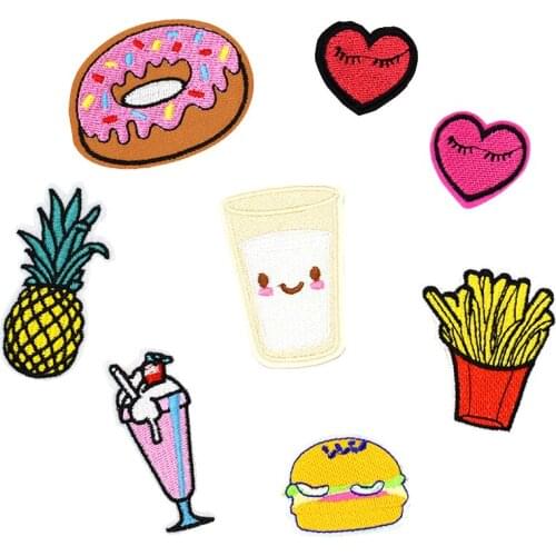8PCS Fashion Mixed Patches for Girl Clothing Iron on Embroidered Appliques for Jacket Clothes Patch Sewing accessories Craft DIY